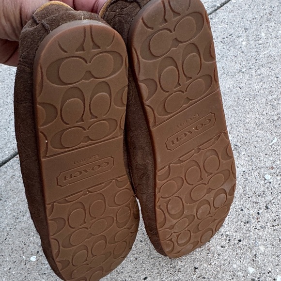 Coach slippers Dark Brown Suede Loafers - Picture 6 of 7